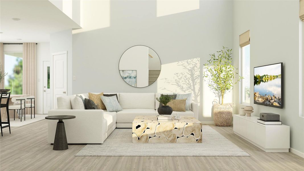 Furnished interior view inside a new home in Meadowlark Preserve: Lonestar Collection, Pflugerville (Image 14).