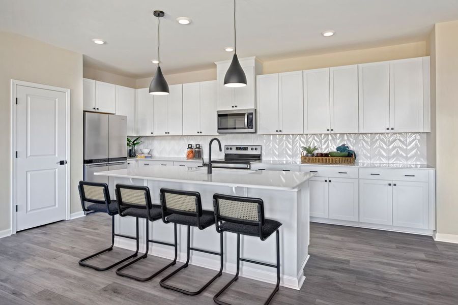 Representative furnished interior of a home built from the Plan 1844 by KB Home in Utley Farms, New Hill (Image 5).