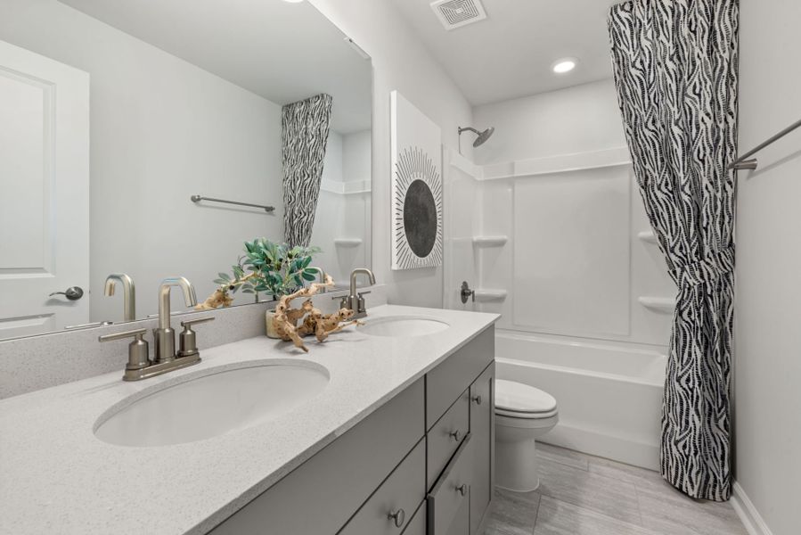 Furnished interior view inside a new home in Huxley, Apex (Image 22). Furnished interior view inside a new home in Huxley, Apex (Image 22).