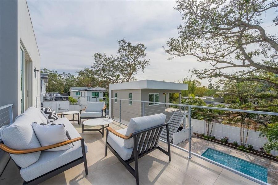 Exterior details and patio area of a home in , Sarasota (Image 35).