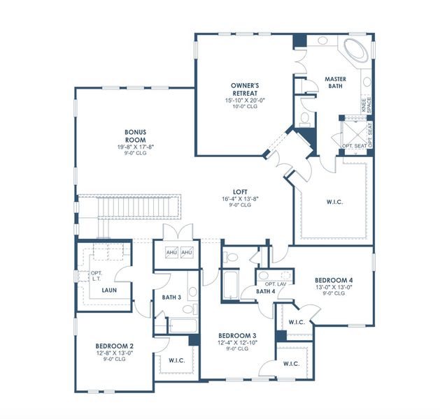 2D floor plan layout for the Granada II by Homes by WestBay in Creek Ridge Preserve, Lithia, FL (Image 5).
