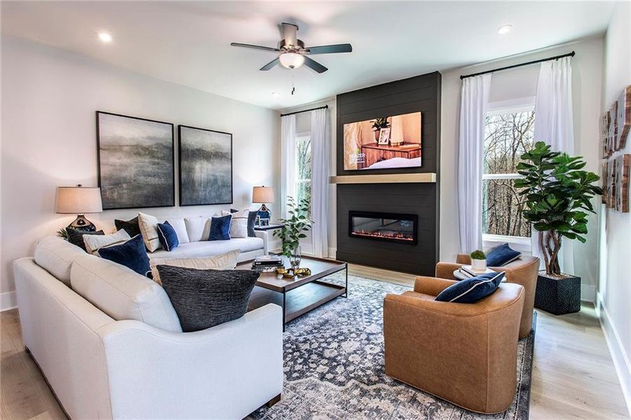Furnished interior view inside a new home in Estates at Daves Creek, Cumming (Image 10).