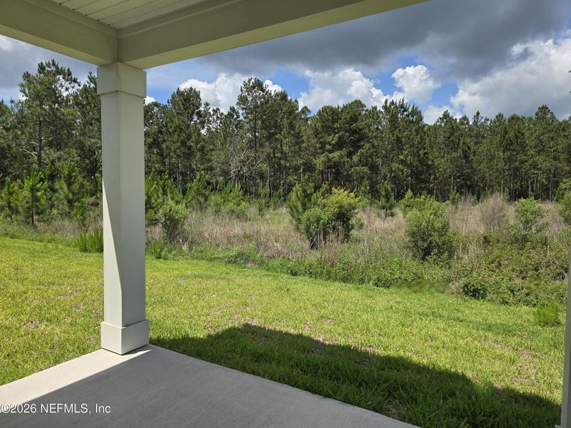 Exterior details and patio area of a home in Lakes at Bella Lago - Signature Series, Green Cove Springs (Image 21). Exterior details and patio area of a home in Lakes at Bella Lago - Signature Series, Green Cove Springs (Image 21).