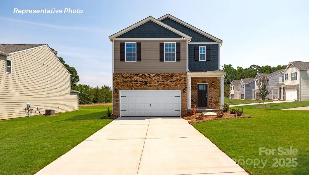 Front exterior of a new home in Villages of Maiden, Maiden, NC, highlighting curb appeal (Image 1).