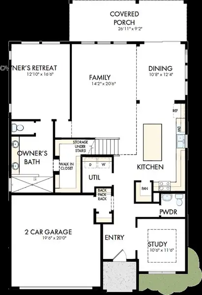 2D floor plan layout of this home in Headwaters 50' - Executive Series, Dripping Springs, TX (Image 2). 2D floor plan layout of this home in Headwaters 50' - Executive Series, Dripping Springs, TX (Image 2).