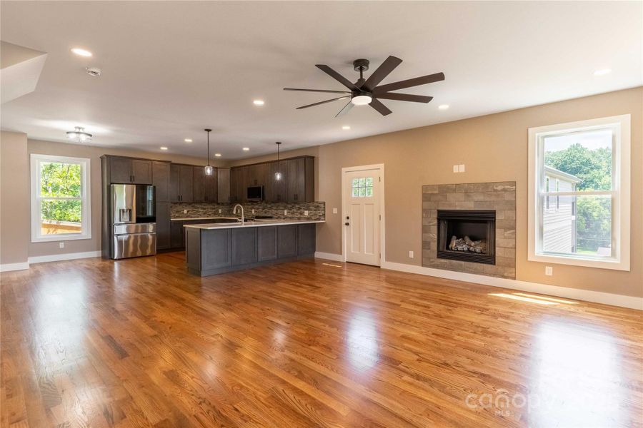Great Room with gas log fireplace