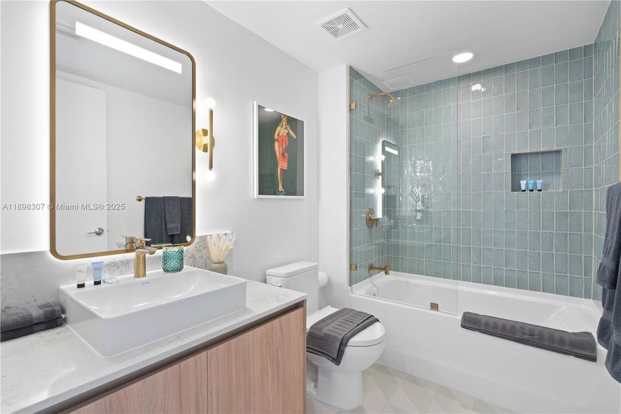 Furnished interior view inside a new home in , Miami (Image 14).