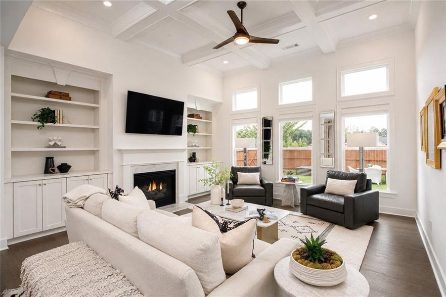 Furnished interior view inside a new home in Yellowstone Farms, Cumming (Image 17). Furnished interior view inside a new home in Yellowstone Farms, Cumming (Image 17).