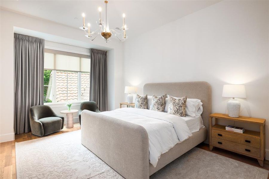 Primary suite with sitting area