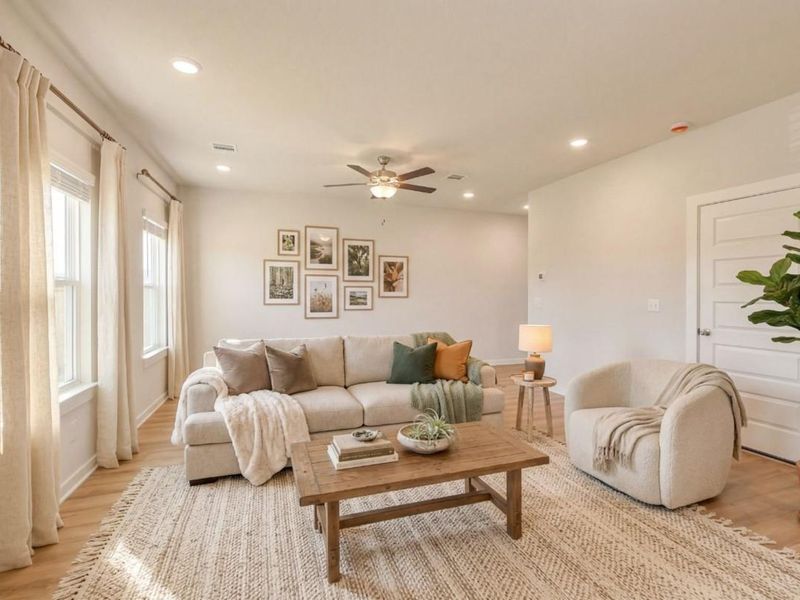 Furnished interior view inside a new home in Lakes at Black Oak, Magnolia (Image 7).