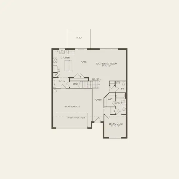 2D floor plan layout for the Imperial by Pulte Homes in Waypointe, Port Orange, FL (Image 5).