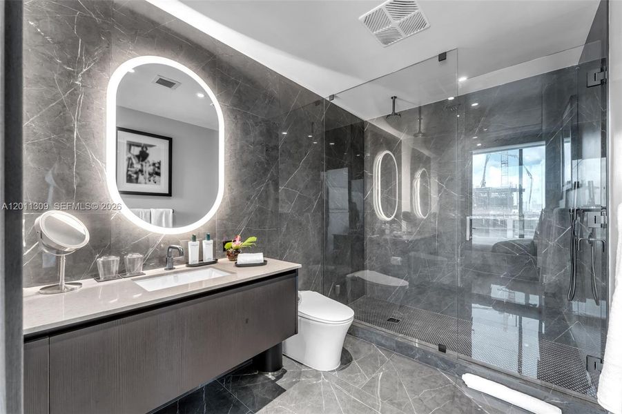 Furnished interior view inside a new home in , Miami (Image 29).