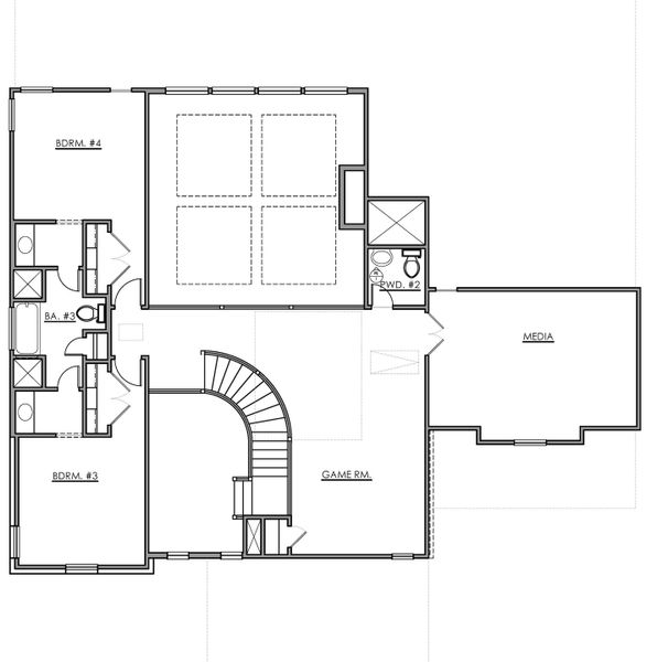 2D floor plan layout of this home in Santa Rita Ranch, Liberty Hill, TX (Image 3).