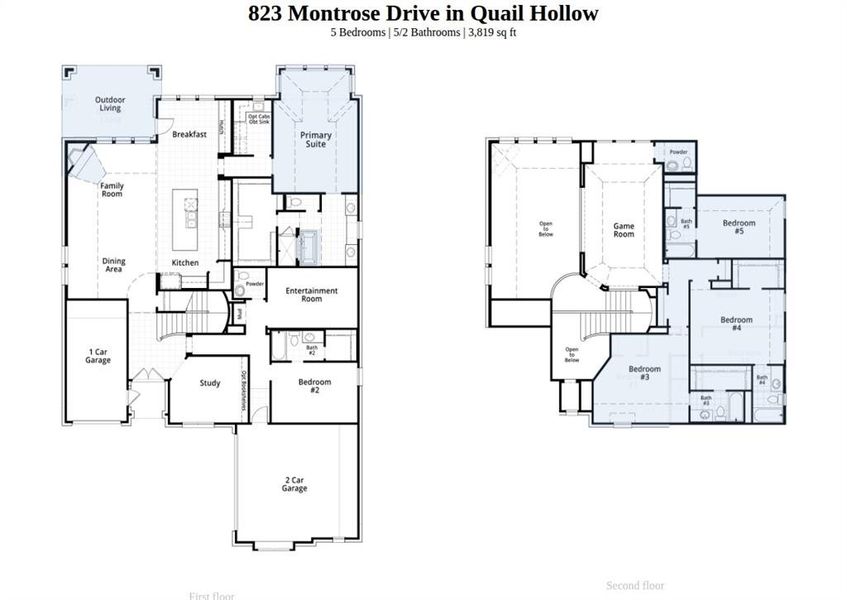 2D floor plan layout of this home in , Rockwall, TX (Image 4).