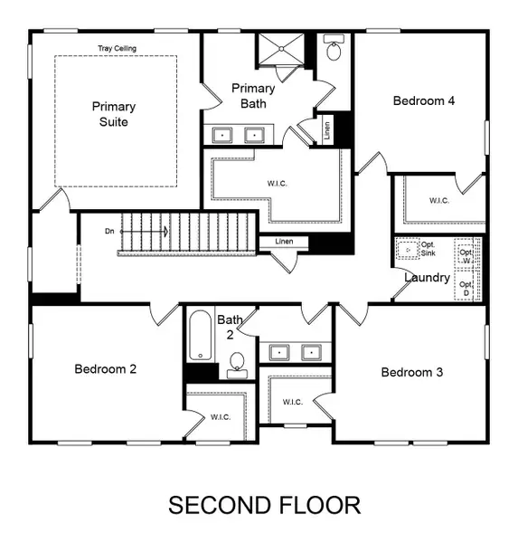 2D floor plan layout of this home in Bailey Fence, Dacula, GA (Image 3). 2D floor plan layout of this home in Bailey Fence, Dacula, GA (Image 3).