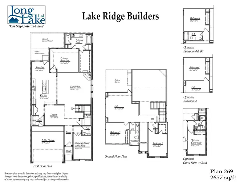 Plan 269 features 5 bedrooms, 4 full baths, and over 2,800 square feet of living space Plan 269 features 5 bedrooms, 4 full baths, and over 2,800 square feet of living space