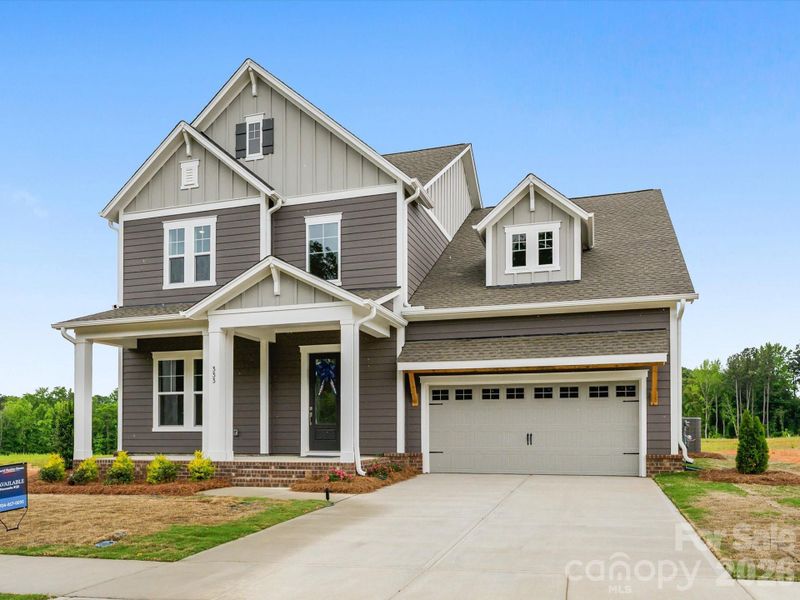 Front exterior of a new home in Hardy Pond, Rock Hill, SC, highlighting curb appeal (Image 23).