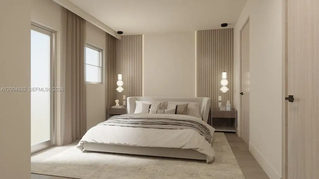 Furnished interior view inside a new home in , Miami Beach (Image 10).