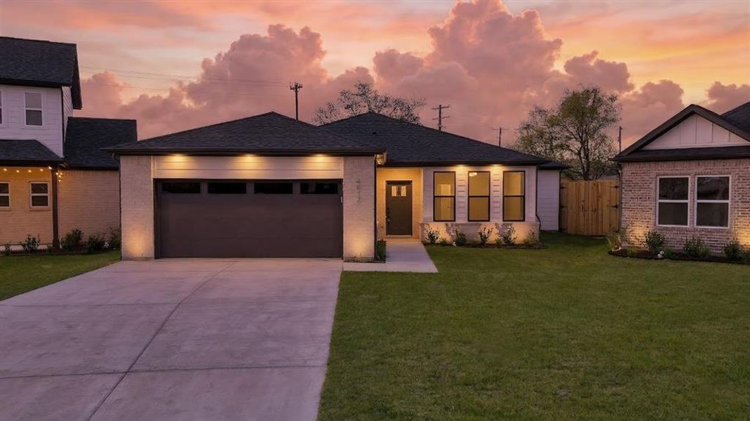 Front exterior of a new home in , The Colony, TX, highlighting curb appeal (Image 21).