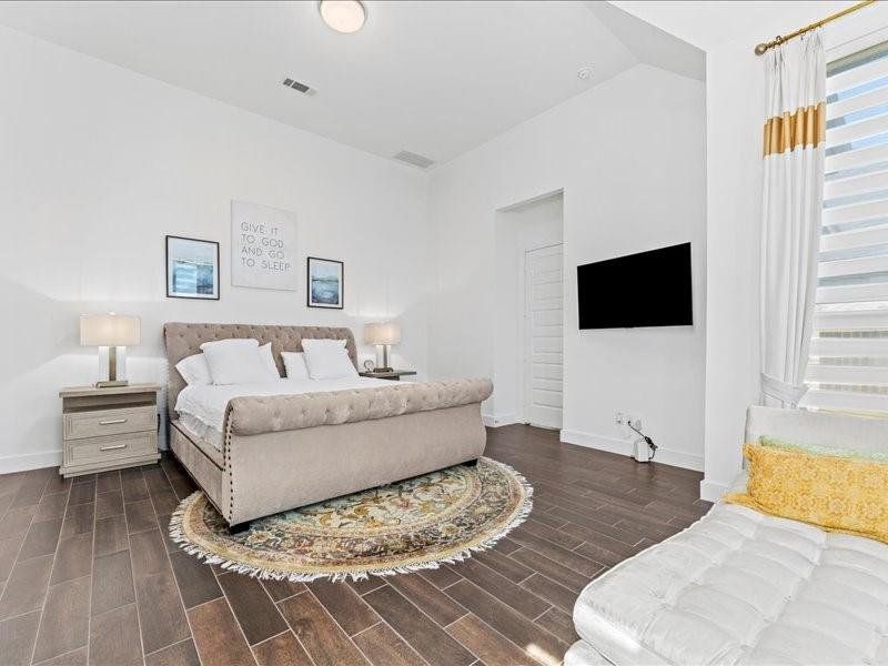 Main Bedroom, situated for privacy, has a separate dressing area with walk-in closet and double vanity. Main Bedroom, situated for privacy, has a separate dressing area with walk-in closet and double vanity.