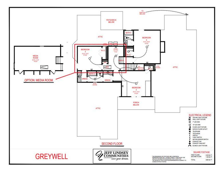 2D floor plan layout of this home in Belle Hall, Newnan, GA (Image 32).