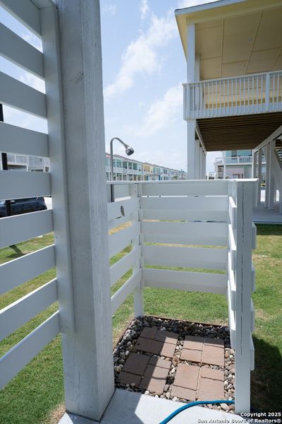 Exterior details and patio area of a home in , Rockport (Image 24).