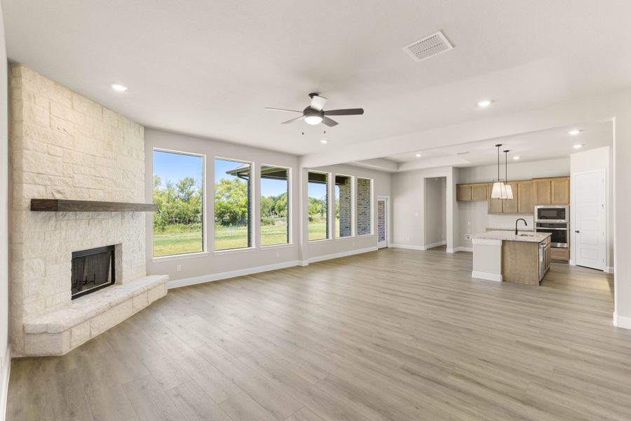 Spacious, unfurnished interior of a new home in Mockingbird Hills - Premiere Series, Joshua (Image 17). Spacious, unfurnished interior of a new home in Mockingbird Hills - Premiere Series, Joshua (Image 17).