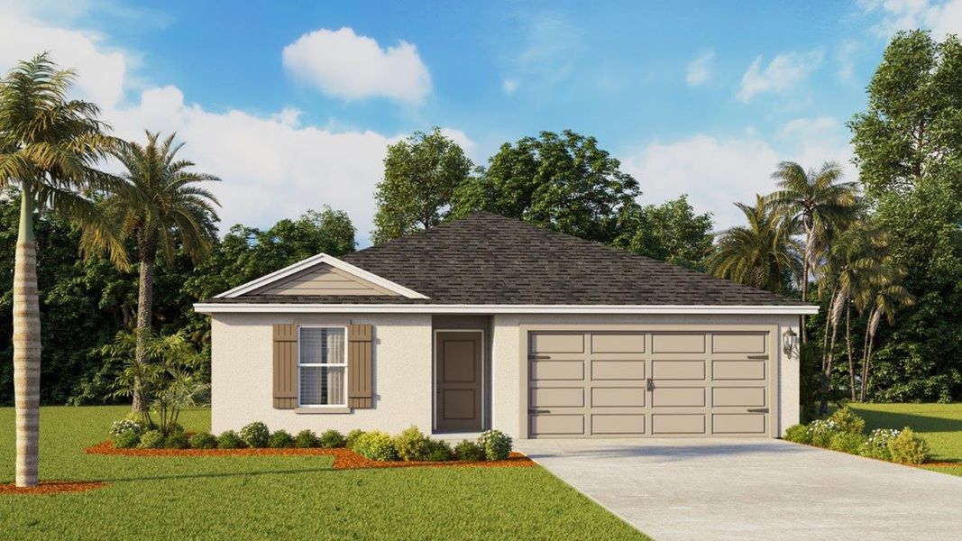 Front exterior of a new home in Hamilton Bluff, Lake Hamilton, FL, highlighting curb appeal (Image 2). Front exterior of a new home in Hamilton Bluff, Lake Hamilton, FL, highlighting curb appeal (Image 2).