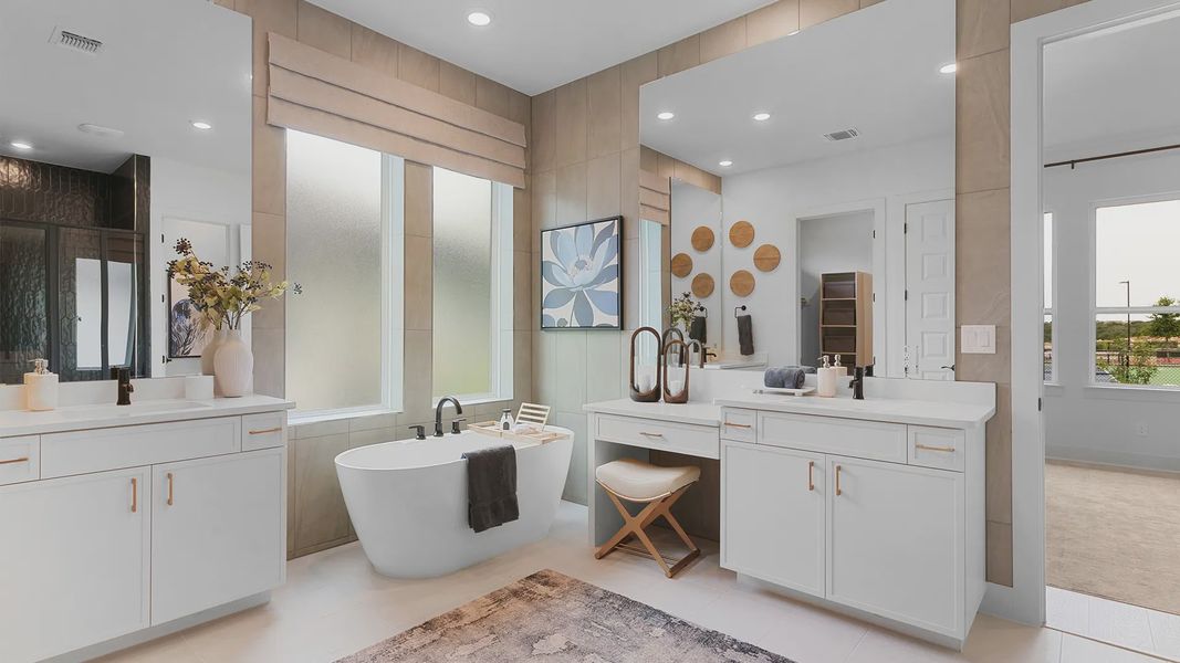 Representative furnished interior of a home built from the Malani by Chesmar Homes in Berry Creek Highlands, Georgetown (Image 34).