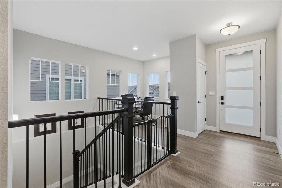 The home office is located at the front with the perfect view of Pikes Peak!