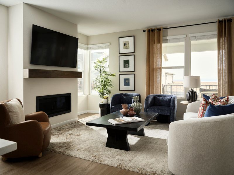 Furnished interior view inside a new home in Barefoot, Firestone (Image 8). Furnished interior view inside a new home in Barefoot, Firestone (Image 8).