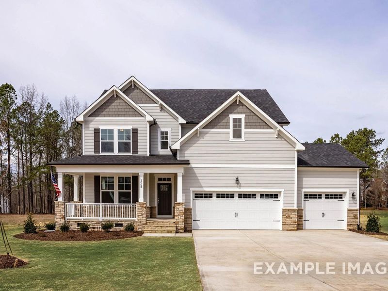 Representative exterior photo of a completed home built from the The Hickory II A by Davidson Homes LLC in Wellers Knoll, Lillington, NC (Image 19).