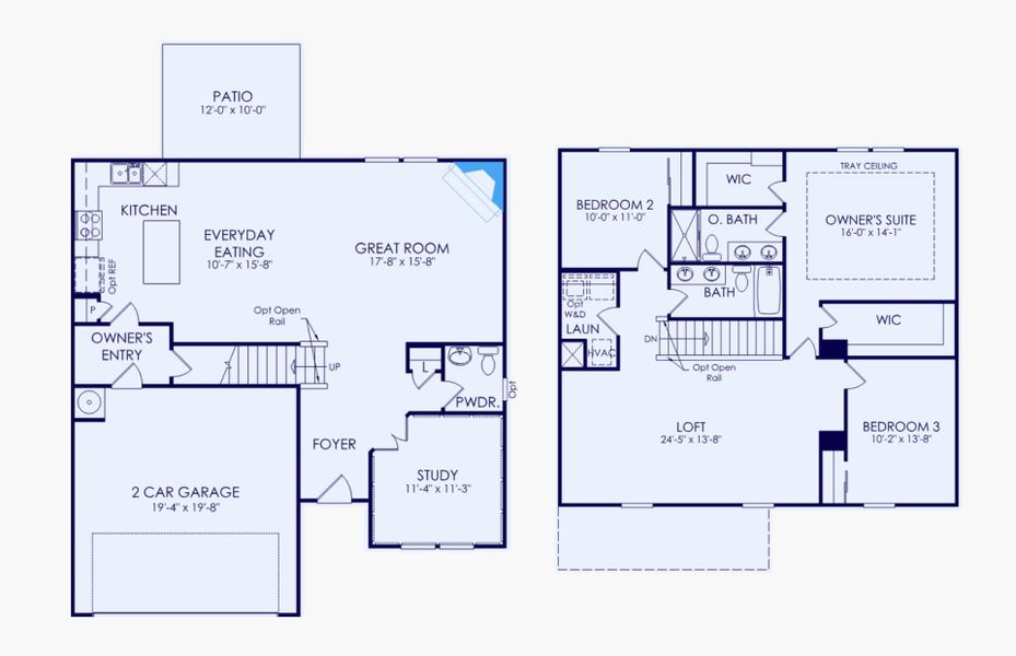 2D floor plan layout of this home in Carriage Estates, Lexington, SC (Image 4).
