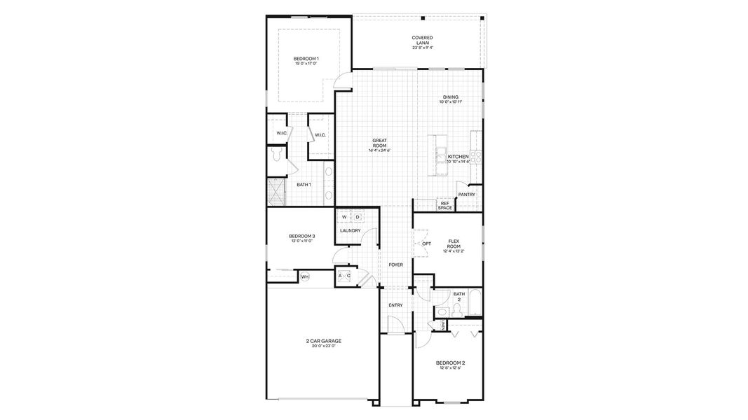 2D floor plan layout for the Dalton by D.R. Horton in Freedom at Sawmill Branch, Palm Coast, FL (Image 5). 2D floor plan layout for the Dalton by D.R. Horton in Freedom at Sawmill Branch, Palm Coast, FL (Image 5).