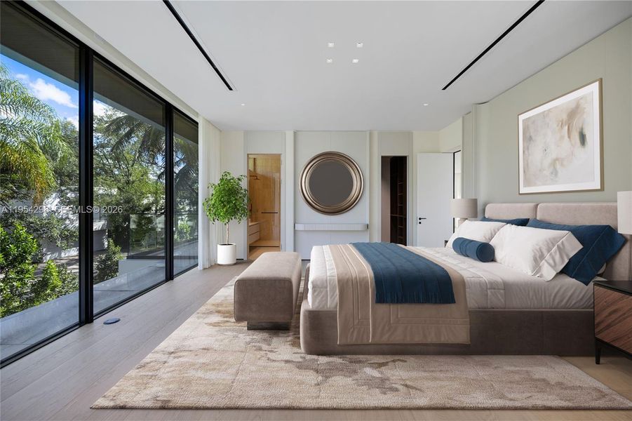 Furnished interior view inside a new home in , Miami (Image 7).