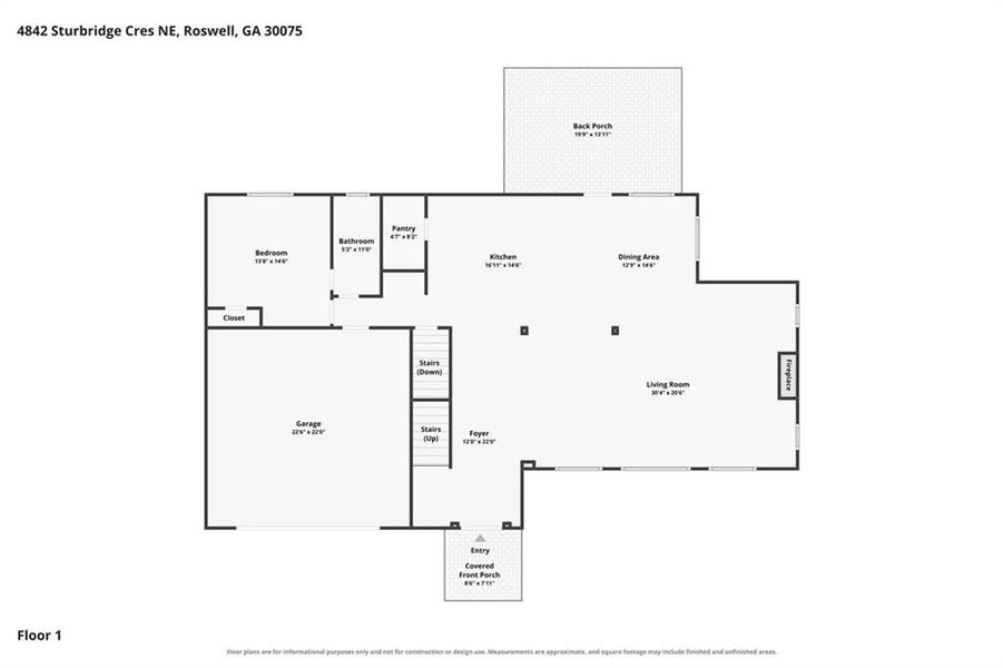 2D floor plan layout of this home in , Roswell, GA (Image 7). 2D floor plan layout of this home in , Roswell, GA (Image 7).