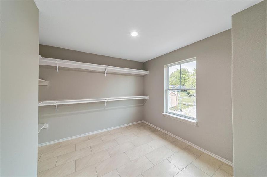 View of walk in closet