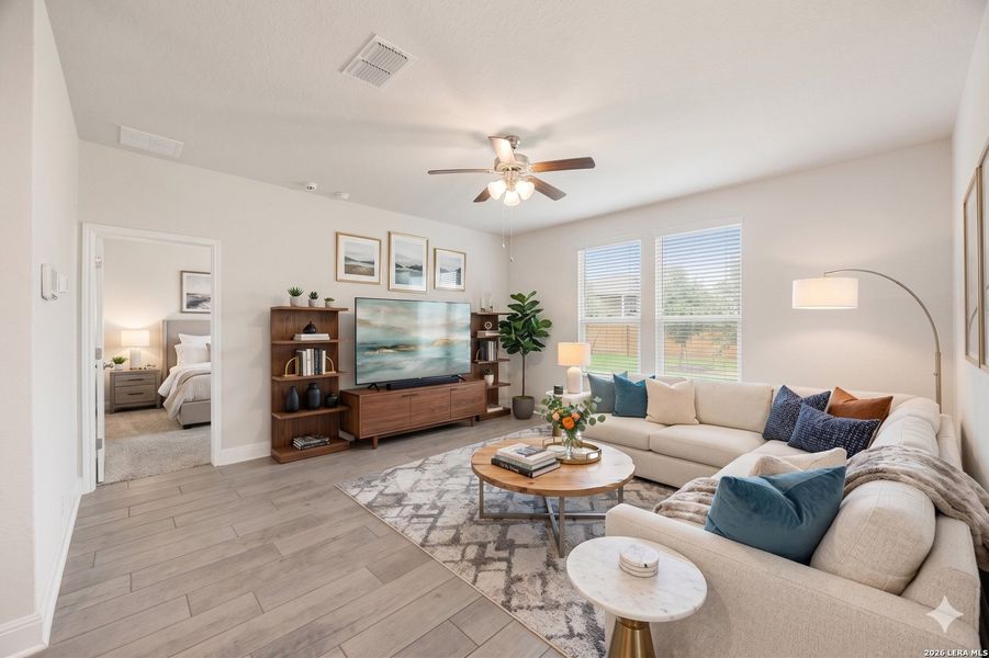 Furnished interior view inside a new home in Riverstone at Westpointe, San Antonio (Image 12).