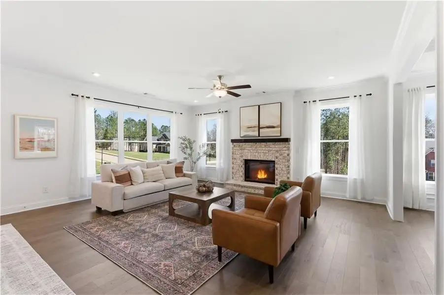 Furnished interior view inside a new home in The Estates at Hurricane Pointe, Douglasville (Image 12).