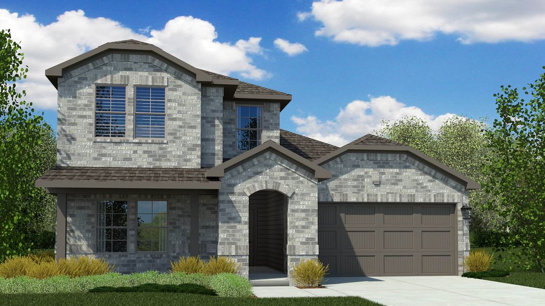 Representative exterior photo of a completed home built from the Midland by D.R. Horton in Rock Creek West, Fort Worth, TX (Image 2).