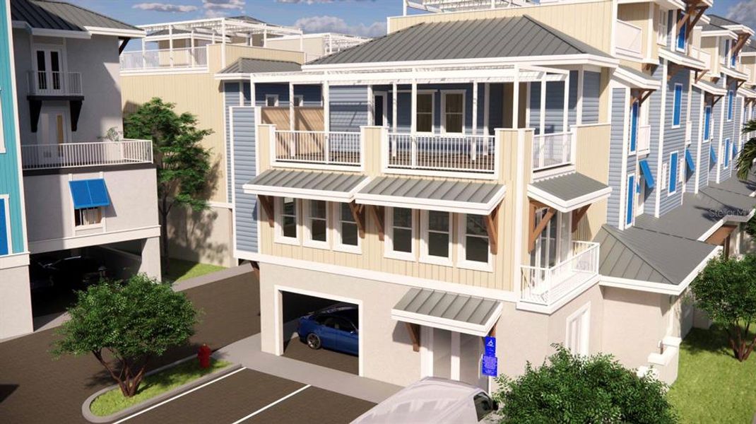 Front exterior of a new home in , Dunedin, FL, highlighting curb appeal (Image 1). Front exterior of a new home in , Dunedin, FL, highlighting curb appeal (Image 1).