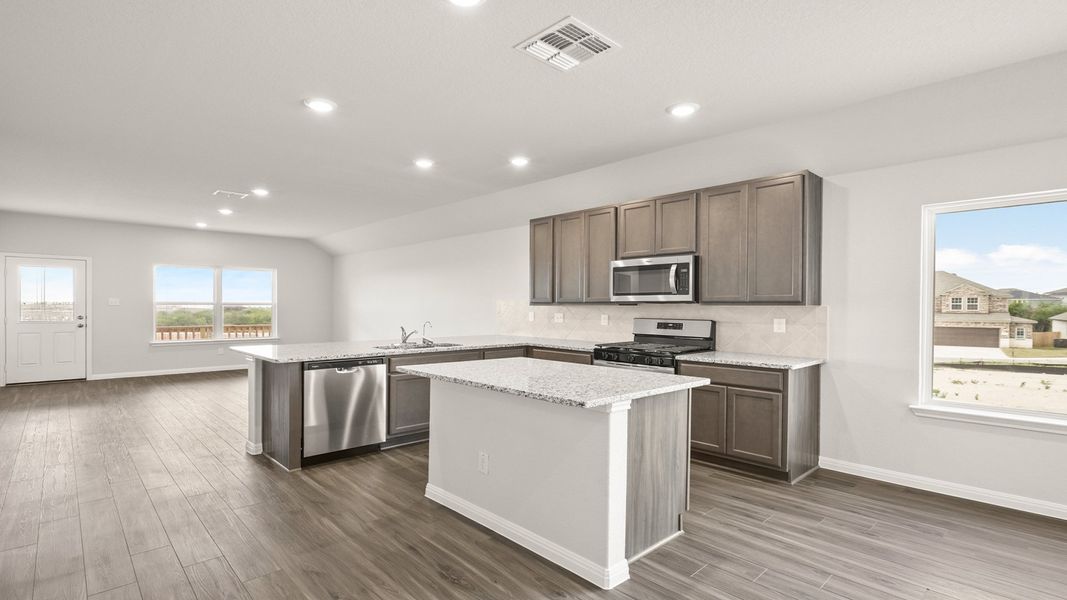 Furnished interior view inside a new home in Hunters Ranch, San Antonio (Image 7). Furnished interior view inside a new home in Hunters Ranch, San Antonio (Image 7).