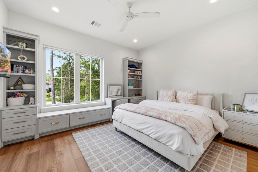 Another upstairs secondary bedroom with great built-in storage. Another upstairs secondary bedroom with great built-in storage.