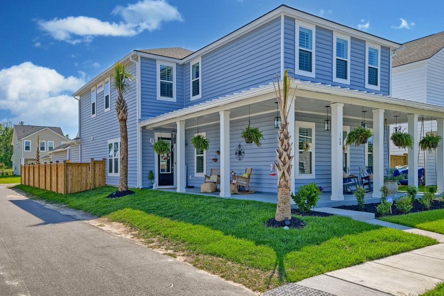 Exterior details and patio area of a home in Heron's Walk at Summers Corner, Summerville (Image 24).