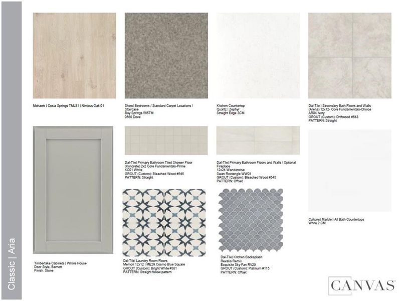 Sample of building materials used in homes in Reserve at Hickory Walk, Kennesaw (Image 48).