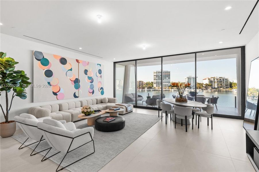 Furnished interior view inside a new home in , Miami (Image 9).