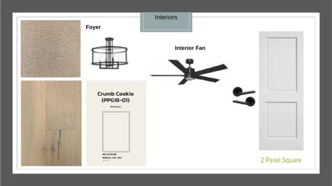 Sample of building materials used in homes in Rio Vista at Kelly Ranch, Aledo (Image 24).