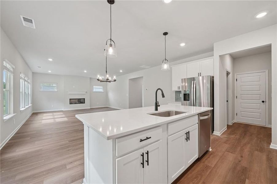 Furnished interior view inside a new home in Vines at Mill Creek - Estate Series, Braselton (Image 9).