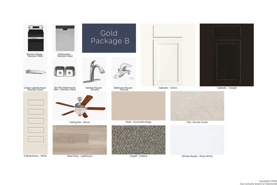 Sample of building materials used in homes in Meadows at Clear Springs, New Braunfels (Image 14).