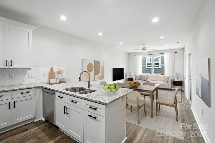 Furnished interior view inside a new home in , Hickory (Image 5).